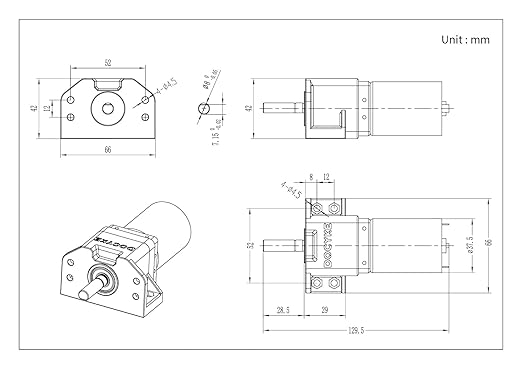6-24v 200W DC Planet Gear Motor 90kg.cm High Torque Mini Metal Geared Motor - Image 7