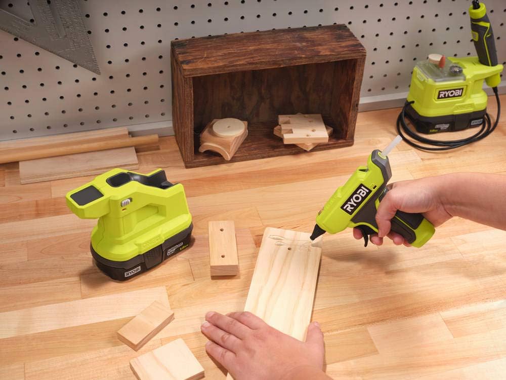Ryobi RGLM18-0 18V ONE+ Cordless Mini Glue Gun (Bare Tool), Green