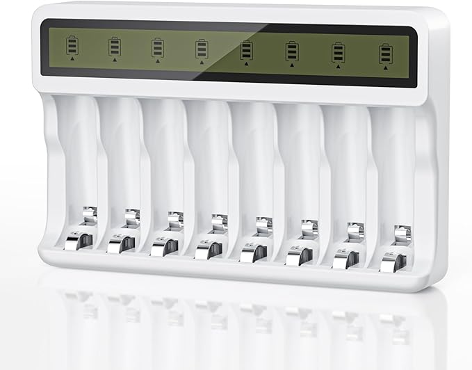 Rechargeable Battery Charger, 8 Bay AA AAA Smart Charger by Unknown