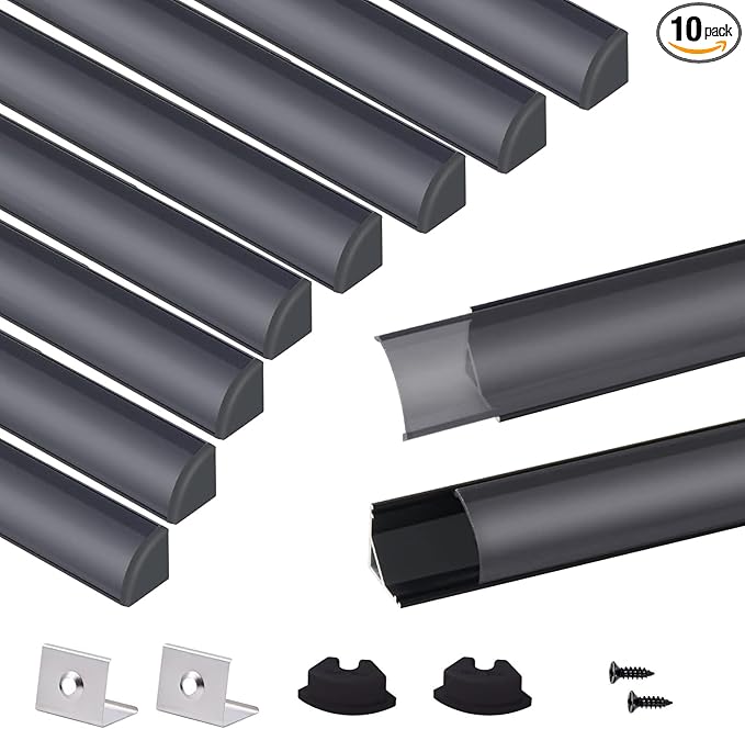 VST 10pack 3.3 ft LED Channel, V Shape Led Diffuser Channel, LED Aluminum by VSTLighting