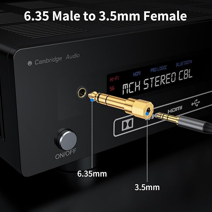 Mizi Male to 3.5mm Female Gold Plated Stereo Audio Jack Adapter - Image 2
