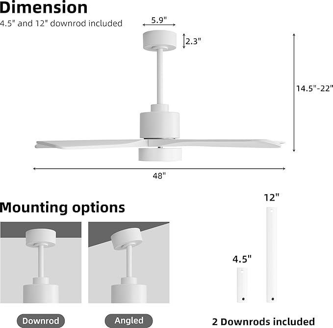 WINGBO 48 Inch DC Ceiling Fan - Image 4