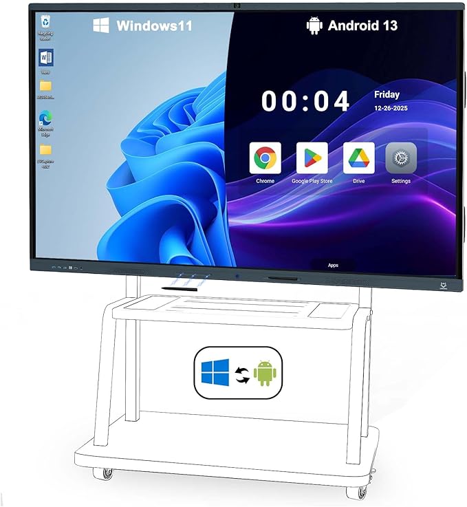 LINGHUFOX Smart Board, 86” Digital whiteboard by LINGHUFOX