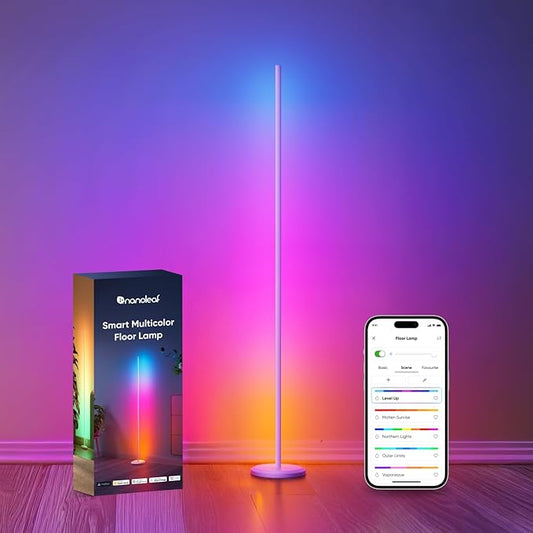 Nanoleaf Matter Smart Floor Lamp, LED Standing Lamps Work by NANOLEAF