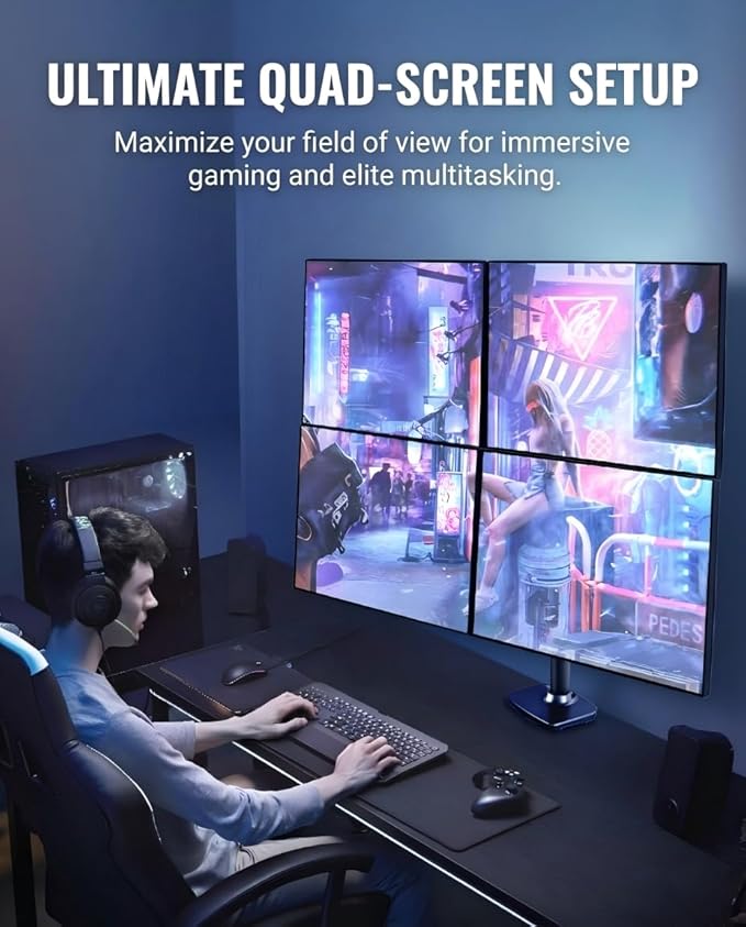 Ergounion Quad Monitor Mount, Holds Screens up to 40 Inches and 25 lbs - Image 6
