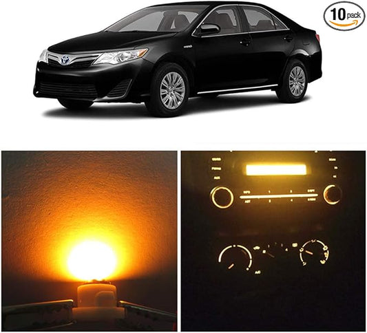WLJH Yellow Climate Control Panel Lights A/C Dashboard Dash Heater Indicator by WLJH