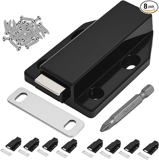 8 Pack Magnetic Push Latch, Heavy Duty Magnetic Touch Latch, by Unknown