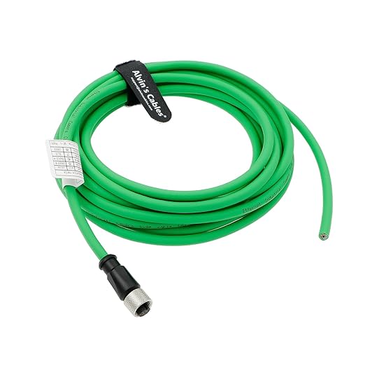 AConnect M12 A Code 8 Pin Female to Flying Leads Cable Industrial Aviation by AConnect
