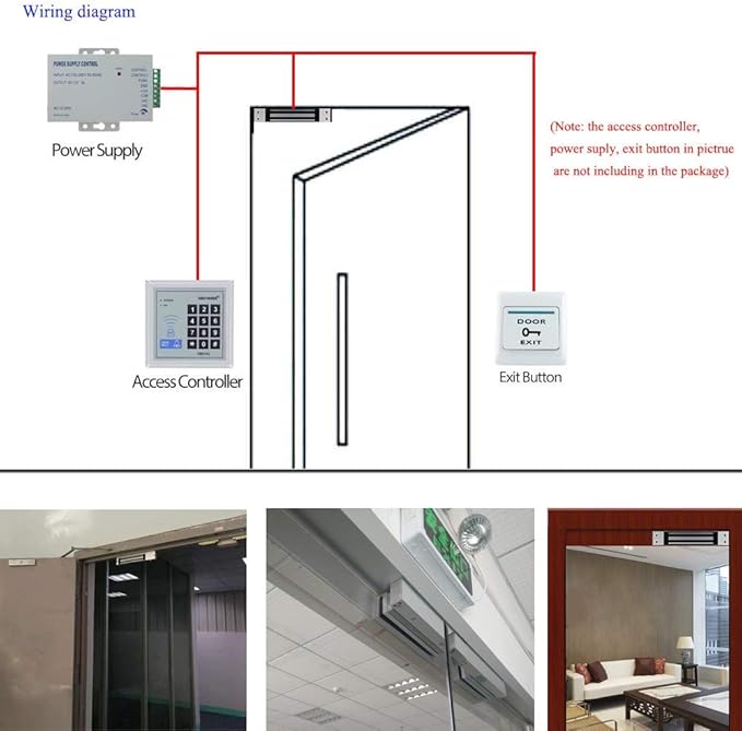 Electric Magnetic Lock 180KG 350LBS Holding Force Electromagnet Lock 12V Fail - Image 8
