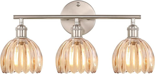 Shenmoyl Bathroom Light Fixtures, 3-Light Vanity Wall Light Over Mirror by Shenmoyl