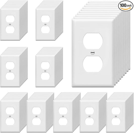 ENERLITES Duplex Wall Plates, Electrical Outlet Covers, Standard Size 1-Gang by Enerlites