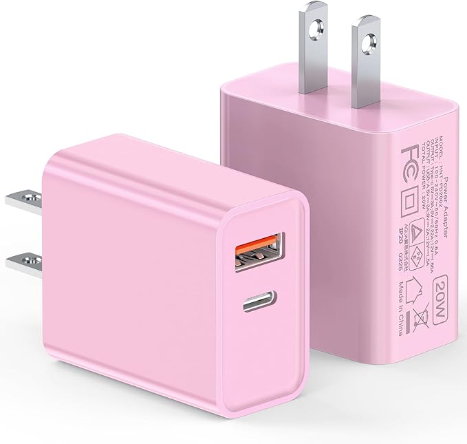 LCGENS USB C Wall Charger Block 20W, Galaxy S25/24 by LCGENS