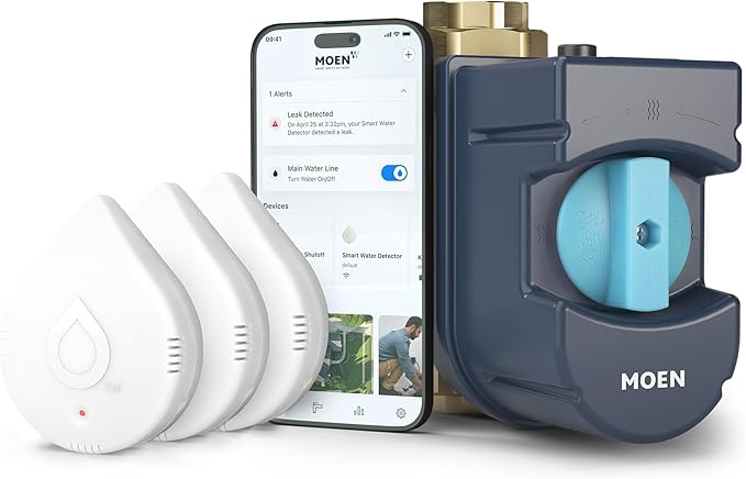 Moen Flo Smart Water Monitor and Automatic Shutoff Sensor, Wi-Fi Connected - Image 3