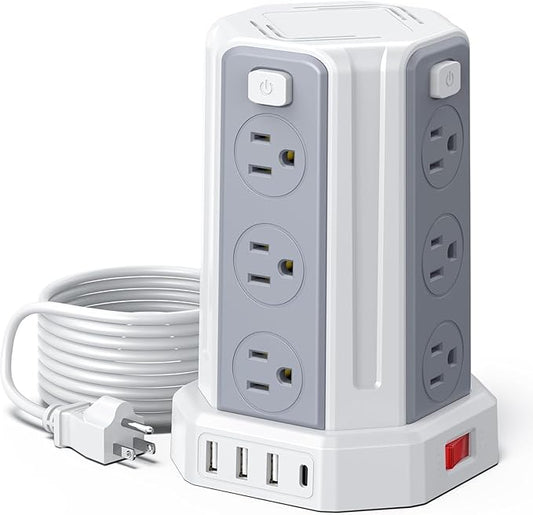 Power Strip Surge Protector, 10 Ft Extension Cord by SMALLRT