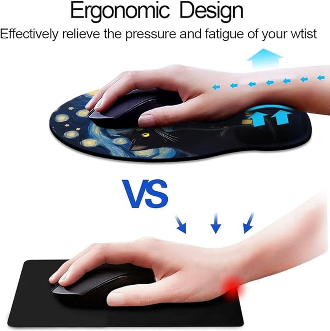 Ergonomic Mouse Pad with Wrist Support, Mouse Pad with Wrist Rest and Coaster - Image 2