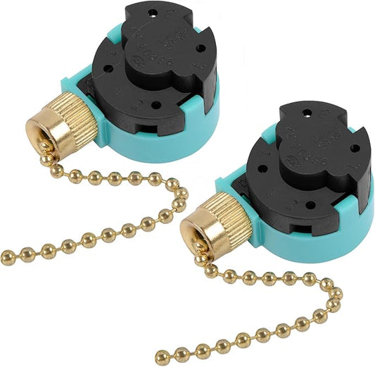 ZE-268S6 Ceiling Fan Switch, 3 Speed 4 Wire Pull Chain Switch Control Switch by Bsentster