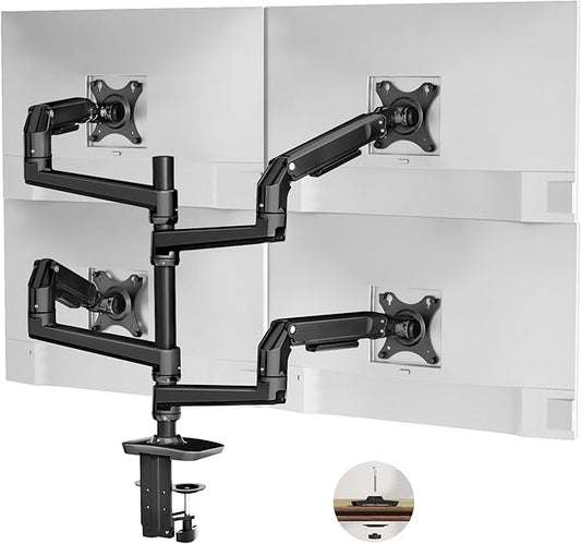 Ergounion Quad Monitor Mount, Holds Screens up to 40 Inches and 25 lbs by Ergounion
