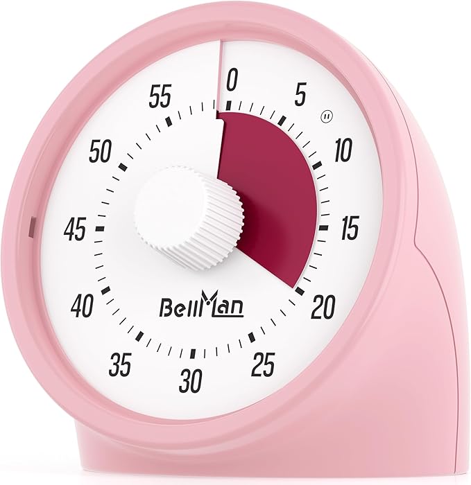Visual Timer for Kids with Pause Button, 60-Minute Countdown Timer with Silent by Unknown