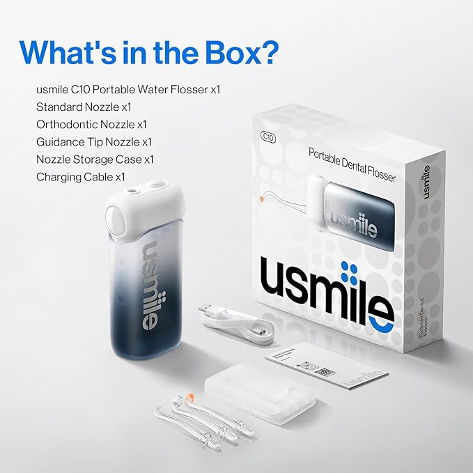 usmile C10 Portable Water Flosser – Travel-Friendly, 95-Day Battery, 4 Modes - Image 8