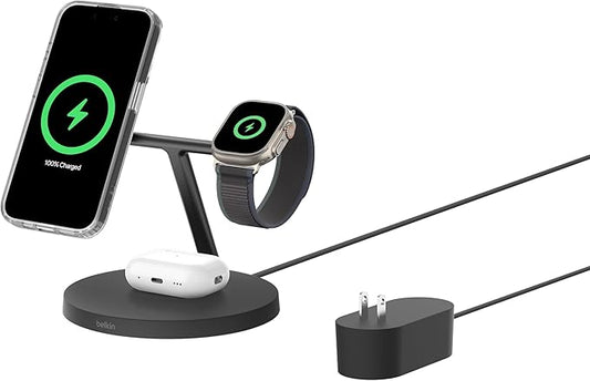 Belkin MagSafe-Compatible Charger, 3-in-1 Wireless Charging Station, by Belkin