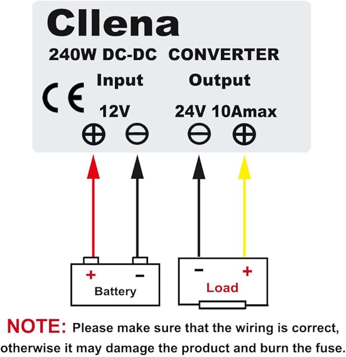 Cllena Waterproof DC/DC 12V Step Up to 24V 10A 240W Voltage Boost Converter - Image 7
