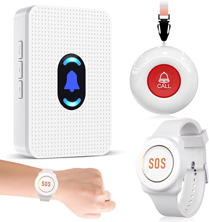 Daytech Wireless Caregiver Pager Wrist Call Button Personal Help Alert Pager by DAYTECH