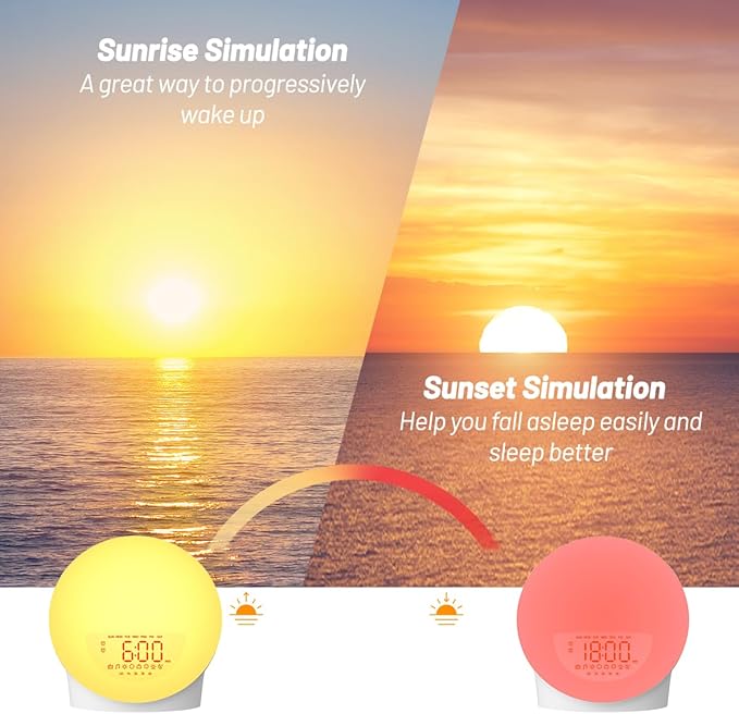 iEasy Wake up Light Sunrise Alarm Clock - Image 3