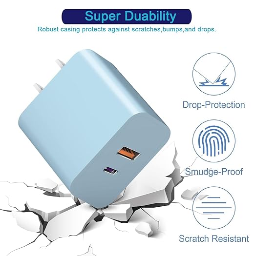 USB C Wall Charger Block, AirPods-Blue - Image 5