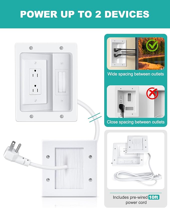 HAPYTHDA in Wall Cable Management Kit, TV Cord Hider - Image 4