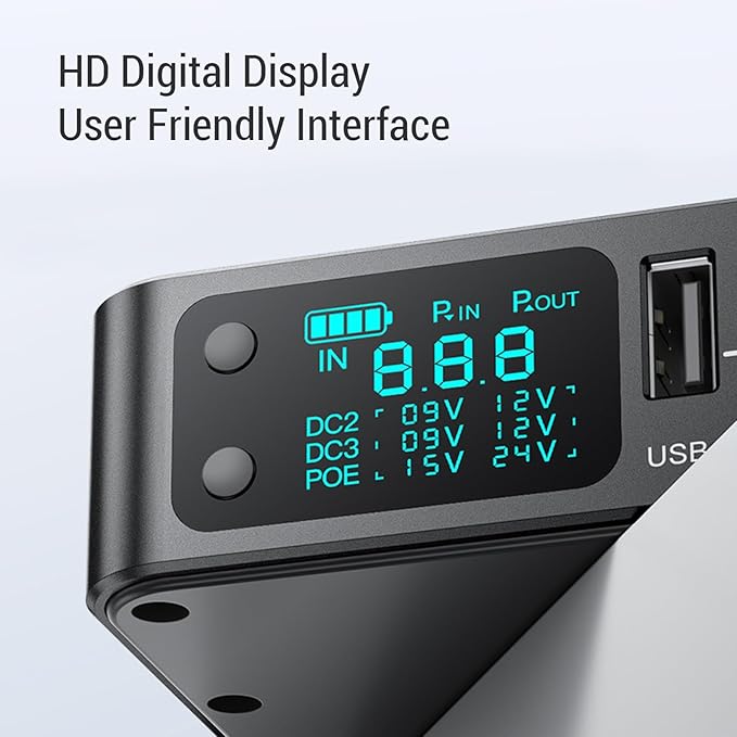 Phefop UPS Battery Backup, USB Tye C 5V DC 5V 9V 12V Output Voltage Adjustable - Image 7