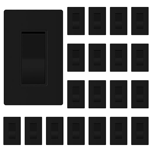 ThunderWay Matte Black 3 Way Decorative Light Switch by ThunderWay