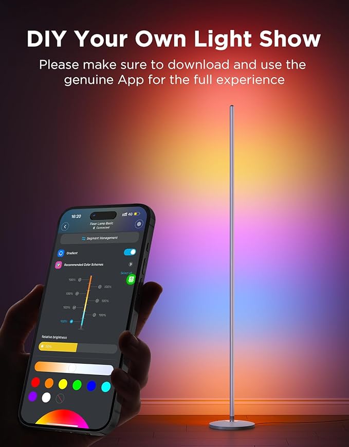 Govee RGBIC Floor Lamp, LED Corner Lamp Works - Image 7