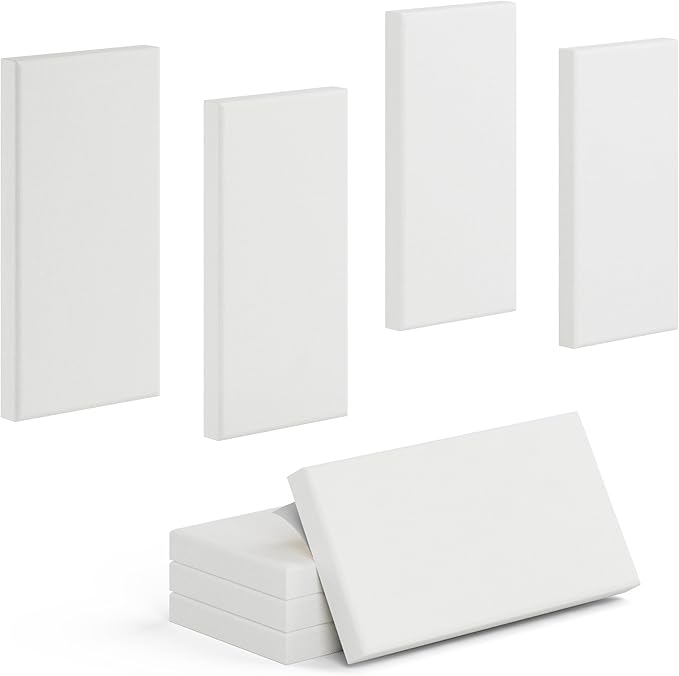 4 Pack High-Density Core with Fabric Cover Acoustic Panels – 24×12×2 In by Amantech