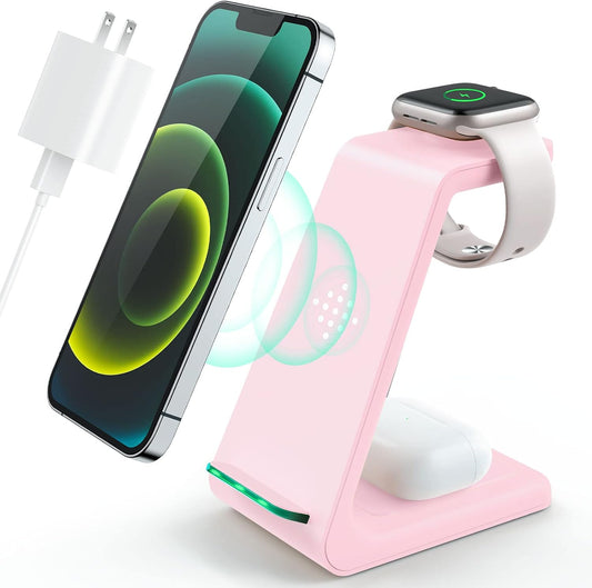 3 in 1 Wireless Charging Station, 2026 Upgraded Fast Desk Charger Station