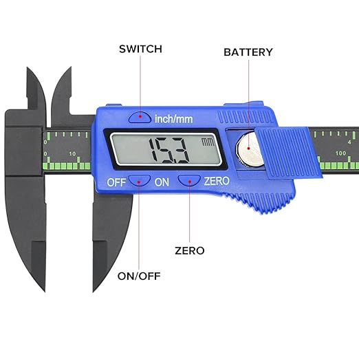 Electronic Digital Caliper, Plastic Vernier Caliper, Caliper Measuring Tool - Image 4