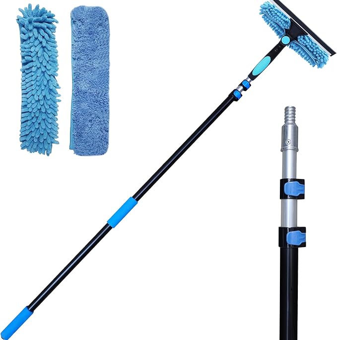 20 Ft+ Reach 2 In 1 Window Squeegee Duster - Image 7