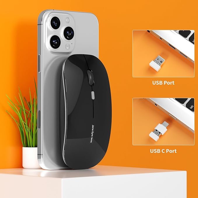 Uciefy Q5 Slim Rechargeable Wireless Mouse, 2.4G Portable Optical Silent Ultra - Image 2