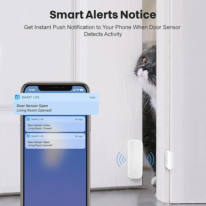 Smart WiFi Door Sensor: Wireless Window Sensor - Image 2