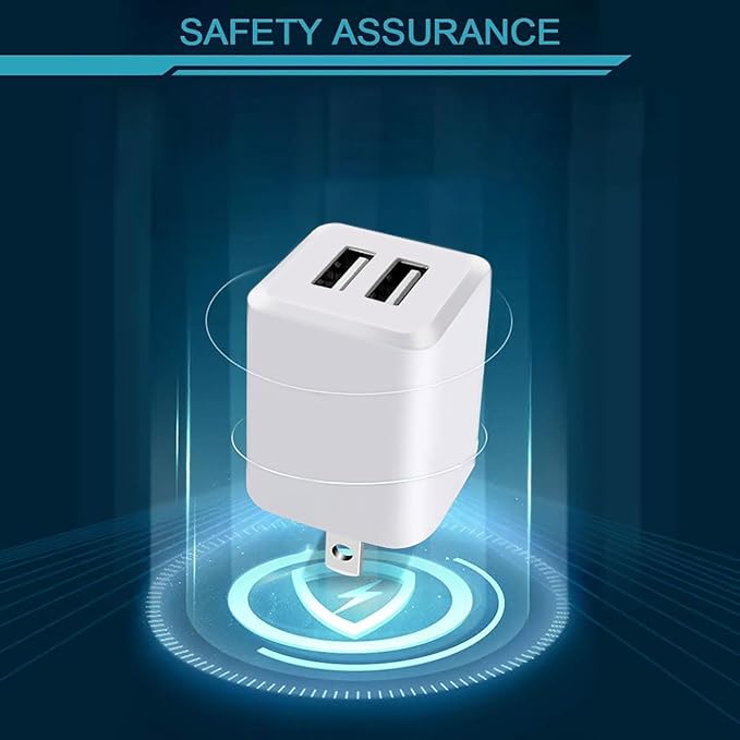 USB Wall Charger, Charger Block, Dual A Port Plug Cube, Power Adapter Charging - Image 7