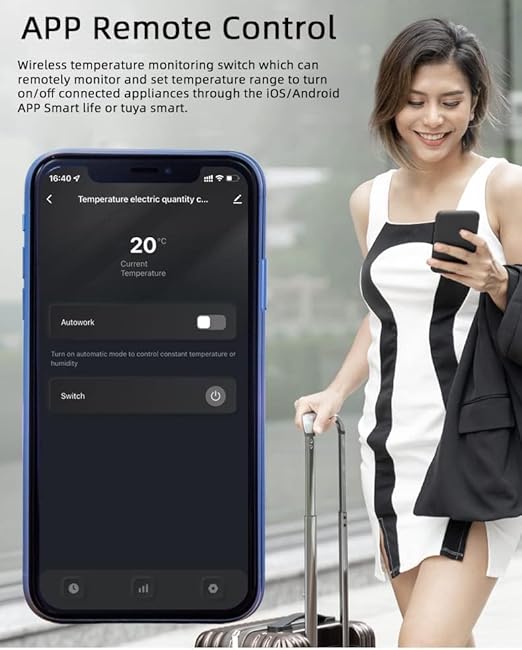 Yitouniu WiFi Smart Waterproof Temperature Controller Sensor Module, Tuya app - Image 3