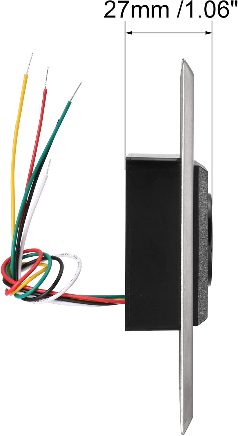 uxcell IR No Touch Door Release Exit Button NO/NC/COM Sensor Switch w LED Indicator for Access Control 115mmx70mm Panel 12V 3A