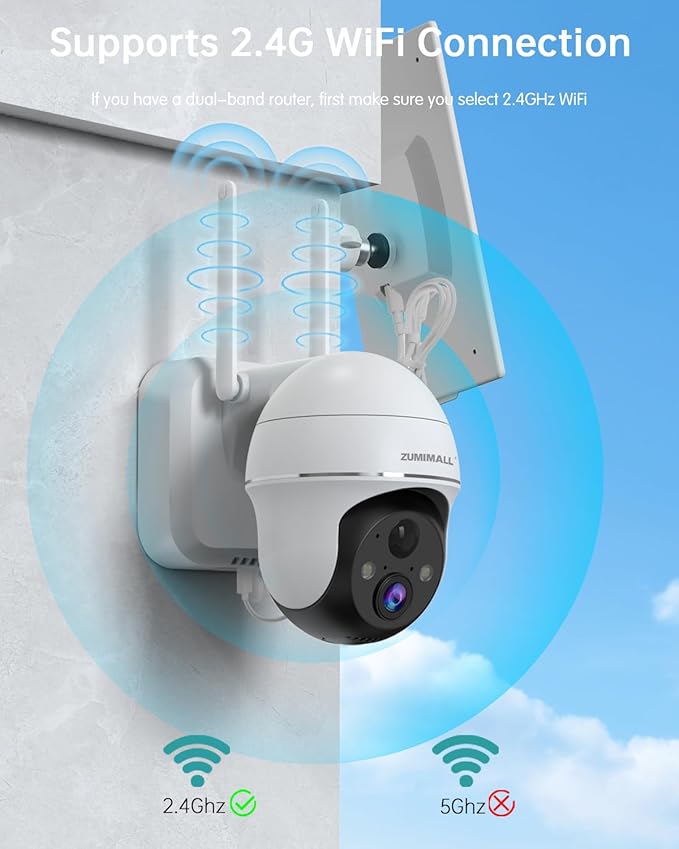ZUMIMALL Solar Security Cameras Wireless Outdoor, 360° View Outdoor Camera - Image 5