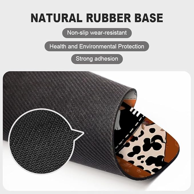 Ghost Cowboy Patchwork Halloween Square Mouse pad, Waterproof, Anti Slip Rubber - Image 4