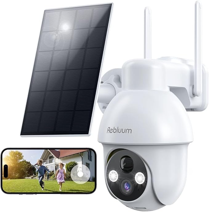 Rebluum Security Camera Wireless Outdoor, 2K Solar Security Camera, Battery by RebluumSecurity