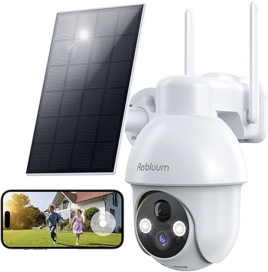 Rebluum Security Camera Wireless Outdoor, 2K Solar Security Camera, Battery by RebluumSecurity