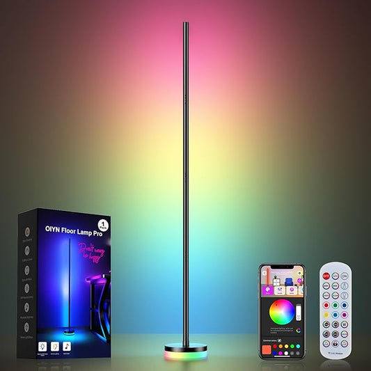 OIYN Corner Floor Lamp, RGBICW LED Corner Lamp by ShineYourWolrd