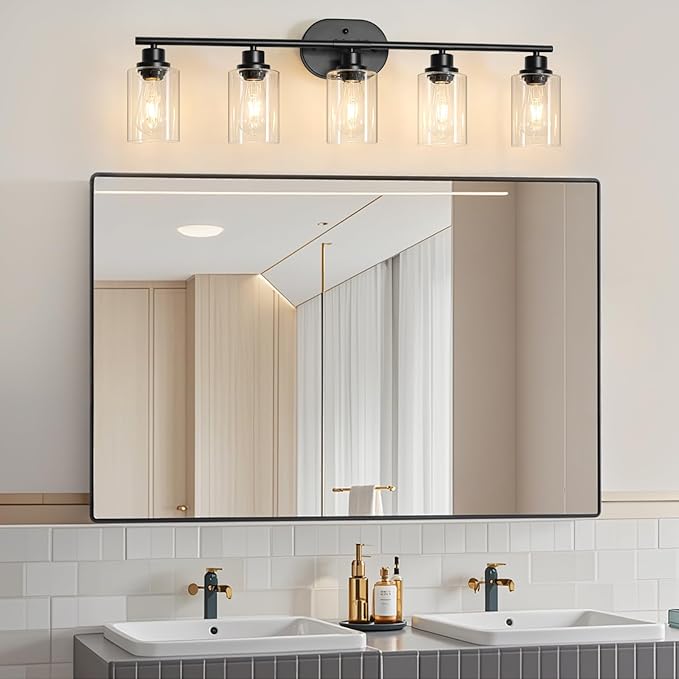 Unicozin 5 Light Bathroom Light Fixtures, 33.5 Inch Vanity Lights - Image 7