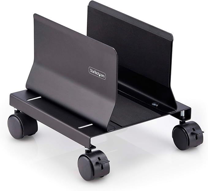 StarTech.com Computer Tower Cart, Rolling Mobile CPU Caddy on Wheels, Max Load - Image 2