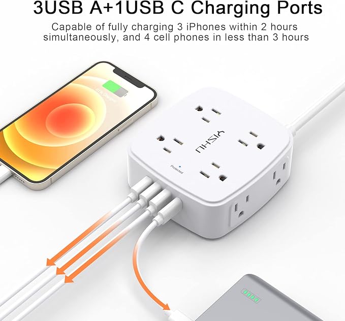 10 Ft Surge Protector Power Strip - Image 4