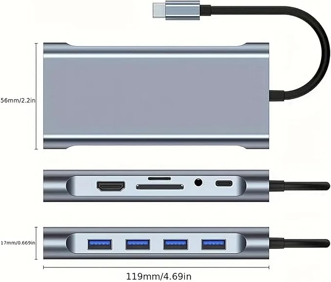 USB C Laptop Docking Station 11 in 1 Type-C Hub - Image 8